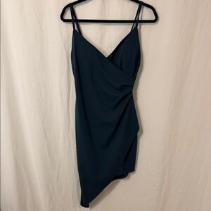 Elegant Blue/Green Asymmetrical Dress